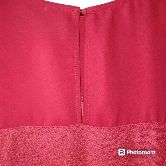 Rock & Shine Sleeveless Red Sparkly Womens Blouse Size XL Holiday - Picture 3 of 4